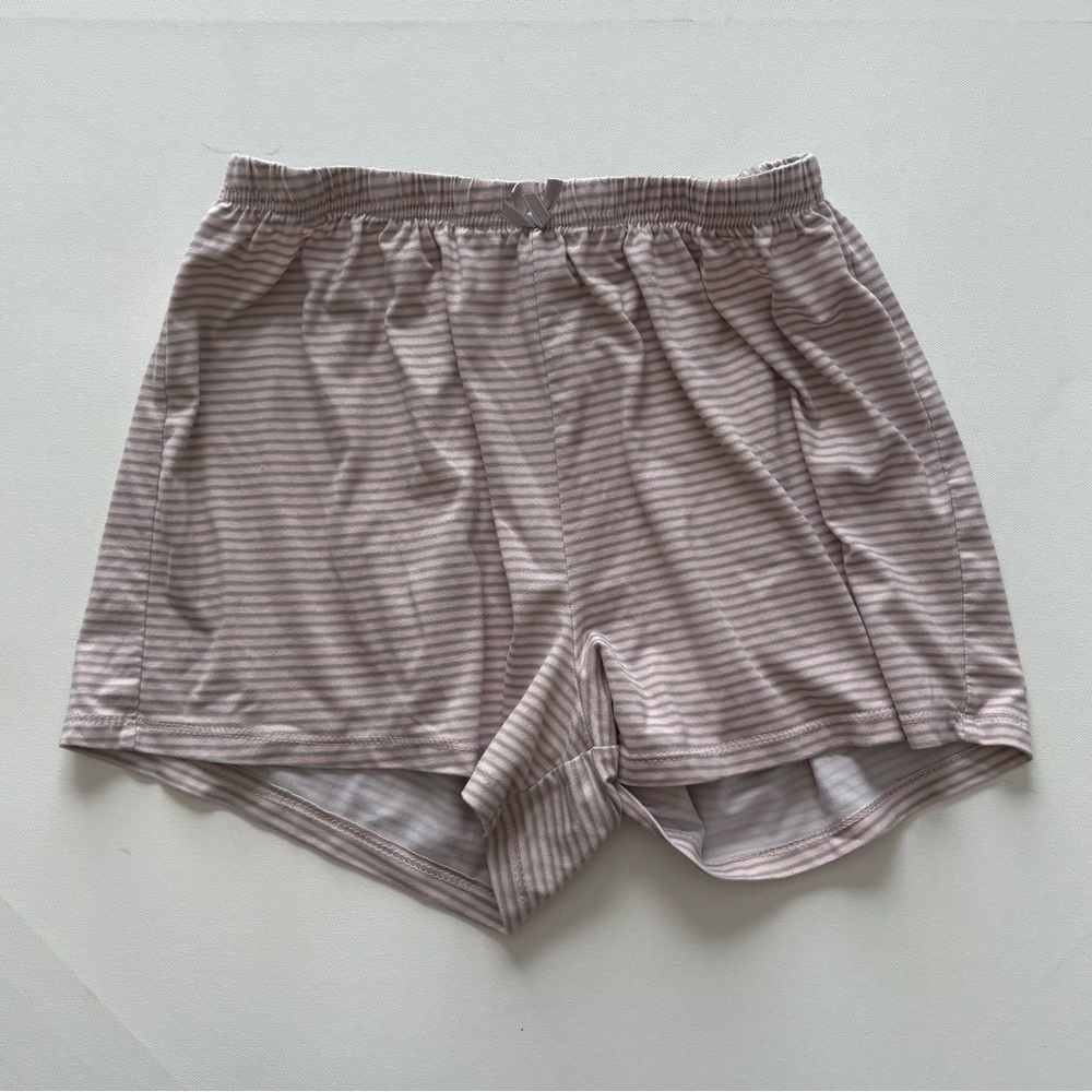Women's Tahari Pink and Gray Striped Pajama Shorts Size Medium